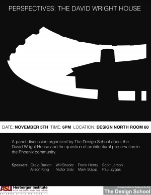 'Perspectives: The David Wright House' will be hosted by ASU on November 5, 2012