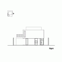 172M2 compact House /  JMY architects Elevation 4