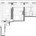 Flat Renovation for a Photographer / Alia Bengana Floor Plan b&w