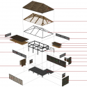 Hillside House  / TOOB STUDIO Exploded Axonometric