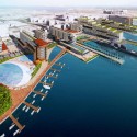 Populous Unveils Plan to Redevelop Jacksonville's Shipyards District Shipyards aerial view. Image Courtesy of Populous
