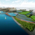 Populous Unveils Plan to Redevelop Jacksonville's Shipyards District Shipyards aerial view. Image Courtesy of Populous