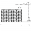 40 Housing Units  / LAN Architecture South Elevation 1:500