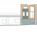 SteelHouse 1 and 2 / Zack | de Vito Architecture SteelHouse 1 and 2 / Zack | de Vito Architecture East Elevation