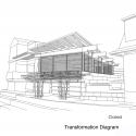 Garden Pavilion / Robert Edson Swain Architecture + Design Transformation Diagram (Closed)