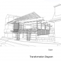 Garden Pavilion / Robert Edson Swain Architecture + Design Transformation Diagram (Open)