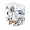 Renovation of Split-Level Hair Salon & Residential / HAO Design studio Diagram