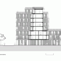 Rue Du Chateau Des Rentiers' Housing / Explorations Architecture Rue Du Chateau Des Rentiers' Housing / Explorations Architecture Elevation