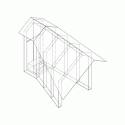 Wooden Hut / Kawahara Krause Architects Wooden Hut / Kawahara Krause Architects Axonometric 1