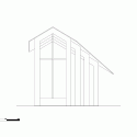 Wooden Hut / Kawahara Krause Architects Wooden Hut / Kawahara Krause Architects Elevation 3