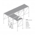 "Urban Platform" Wins First in Lisbon Open Room Competition Scaffolding Axonometric. Image Courtesy of Bumjin Kim, Minyoung Kim