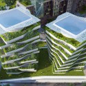 Vincent Callebaut Masterplan Predicts Future of Self-Sustaining Cities Vincent Callebaut Masterplan Predicts Future of Self-Sustaining Cities Landscape balconies. Image Courtesy of Vincent Callebaut Architecture