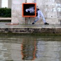 French Artist Levalet Inks Imaginary Scenes onto Parisian Buildings French Artist Levalet Inks Imaginary Scenes onto Parisian Buildings Danse macabre. Image © Levalet