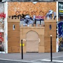 French Artist Levalet Inks Imaginary Scenes onto Parisian Buildings French Artist Levalet Inks Imaginary Scenes onto Parisian Buildings Fortress. Image © Levalet