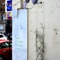 French Artist Levalet Inks Imaginary Scenes onto Parisian Buildings French Artist Levalet Inks Imaginary Scenes onto Parisian Buildings Patience. Image © Levalet