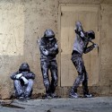 French Artist Levalet Inks Imaginary Scenes onto Parisian Buildings French Artist Levalet Inks Imaginary Scenes onto Parisian Buildings Portes ouvertes. Image © Levalet