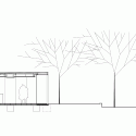 A Pavilion on the Garden / Rafael Alanis, Andres Bonino, Matias Coll, Diego Secco Longitudinal Section