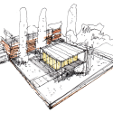 A Pavilion on the Garden / Rafael Alanis, Andres Bonino, Matias Coll, Diego Secco Drawing 1