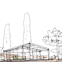 A Pavilion on the Garden / Rafael Alanis, Andres Bonino, Matias Coll, Diego Secco Drawing 2