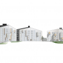 Puukuokka Housing Block  / OOPEAA Interior Elevation