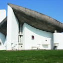 Le Corbusier: Ideas and Forms Le Corbusier and atelier, Chapel of Notre Dame du Haut, Ronchamp, France 1951–54. The outdoor chapel and altar in front of the east facade. Image © William J R Curtis