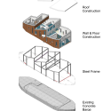 The "Brain of Brian" Floating Office Barge  / Marraum Architecture Diagram