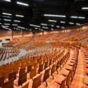 AD Classics: Limoges Concert Hall / Bernard Tschumi Architects AD Classics: Limoges Concert Hall / Bernard Tschumi Architects A large truss system carries the weight of the roof and removes all obstructions from the auditorium. Image Courtesy of Bernard Tschumi Architects
