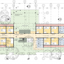 Guadalajara, México: un edificio comunitario de muros de bahareque y celosía de carrizo Floorplan