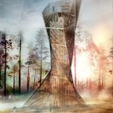 Italian Architects to Build Tree-Inspired Lookout Tower in Bruneck © Anton Pramstrahler and Alex Niederkofler
