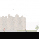 Intervención en la Muralla Almohade / Antonio Raso, César Egea, Luis Gala y Pedro Dugo Intervención en la Muralla Almohade / Antonio Raso, César Egea, Luis Gala y Pedro Dugo Square Section
