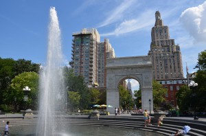 Washington Square Park in Greenwich Village, which Jacobs saved from Robert Moses' plans for the Lower Manhattan Expressway. Image © Flickr CC user Adam Fagen