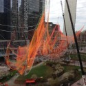Janet Echelman Suspends Massive Aerial Sculpture Over Boston's Greenway © The Rose Kennedy Greenway Conservancy