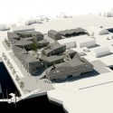 Kullegaard Takes First Place in Holbæk HavneBy Design Competition Northeast birdseye view. Image Courtesy of Kullegaard