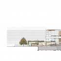 Competition Entry: Latitude Studio Consolidates Office Space at WHO's Geneva Headquarters Cross section