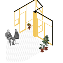Apartment and Courtyard in Barcelona  / CAVAA arquitectes Axonometric 2