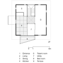 Hybrid Wooden House / Architecture Studio Nolla First Floor Plan
