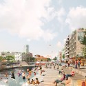 ADEPT and Mandaworks Design Urban Masterplan for Stockholm's Royal Seaport Waterfront terraces. Image Courtesy of ADEPT