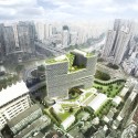 LYCS to Break Ground on Zhejiang Printing Group Headquarters in China Aerial view. Image Courtesy of LYCS Architecture