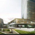 LYCS to Break Ground on Zhejiang Printing Group Headquarters in China Landscape plaza view. Image Courtesy of LYCS Architecture
