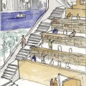 Work Begins on Steven Holl's Hunters Point Library in Queens Watercolor. Image © Steven Holl Architects