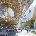 Vincent Callebaut Proposes “Wooden Orchids” Green Shopping Center for China View toward organic food court. Image Courtesy of Vincent Callebaut Architectures