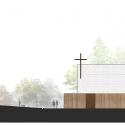 Capilla San Alberto Magno  / Juan Pavez Aguilar  + José Requesens Aldea North Elevation