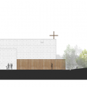 Capilla San Alberto Magno  / Juan Pavez Aguilar  + José Requesens Aldea South Elevation