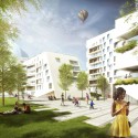 A2M Designs Eco-Neighborhood for Belguim Exterior View. Image Courtesy of A2M